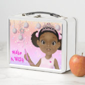 アフリカンアメリカンフェアリープリンセスバレリーナ メタルランチボックス (インサイチュ)