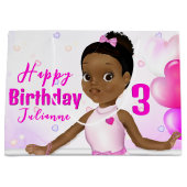 アフリカンアメリカンフェアリープリンセスバレリーナ ラージペーパーバッグ (正面)