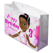 アフリカンアメリカンフェアリープリンセスバレリーナ ラージペーパーバッグ (裏面アングル)