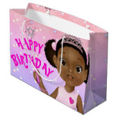 アフリカンアメリカンフェアリープリンセスバレリーナ ラージペーパーバッグ (裏面アングル)