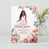 アフリカンアメリカンブライダルシャワーガーデン招待状 招待状 (スタンド正面)