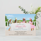 アフリカンアメリカンブライダルティーパーティの招待状 招待状 (スタンド正面)