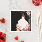 アフリカンアメリカンブライドブライダルシャワーナプキンス スタンダードカクテルナプキン (インサイチュ)