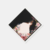 アフリカンアメリカンブライドブライダルシャワーナプキンス スタンダードカクテルナプキン (角)