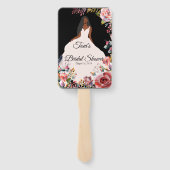 アフリカンアメリカンブライドブライダルシャワーファン ハンドファン (裏面)