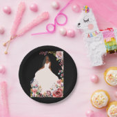 アフリカンアメリカンブライドブライダルシャワー紙プレート ペーパープレート (パーティー)