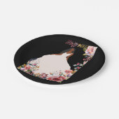 アフリカンアメリカンブライドブライダルシャワー紙プレート ペーパープレート (アングル)