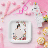 アフリカンアメリカンブライドブライダルシャワー紙プレート ペーパープレート (パーティー)