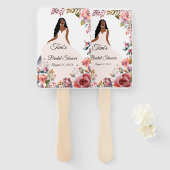 アフリカンアメリカンブライドブライダルシャワーFAn ハンドファン (正面&裏面)