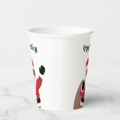 アフリカンアメリカンブラックサンタクロース紙カップ 紙コップ (右)