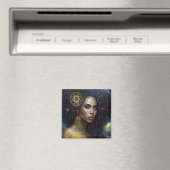 アフリカンアメリカンブラック女神クイーンファンタジーアートM マグネット (インサイチュ (食洗機))