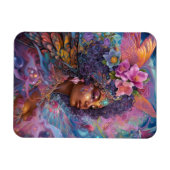 アフリカンアメリカンブラック女神クイーンファンタジーアートM マグネット (横)