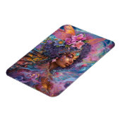 アフリカンアメリカンブラック女神クイーンファンタジーアートM マグネット (左側)