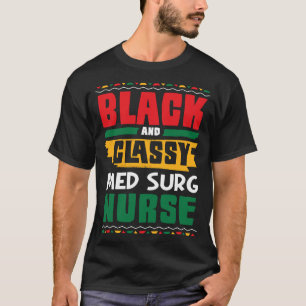 アフリカンアメリカンブラック&クラッシーMed Surgナースブラ Tシャツ