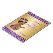 アフリカンアメリカンプリンスパープル金ゴールドギフトゲスト ノートブック (左側)