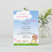 アフリカンアメリカンベビーガールシャワー招待状 案内状 (スタンド正面)