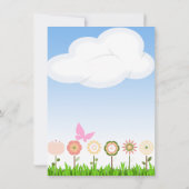 アフリカンアメリカンベビーガールシャワー招待状 案内状 (裏面)