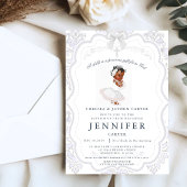 アフリカンアメリカンベビーガールバプテスマ《キリスト教》洗礼式や命名式 招待状