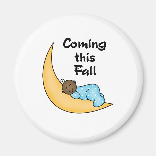 アフリカンアメリカンボーイオンムーン秋 マグネット (正面)