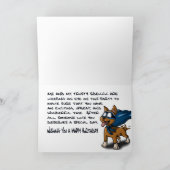 アフリカンアメリカンボーイススーパーヒーロー誕生日カード カード (内部)