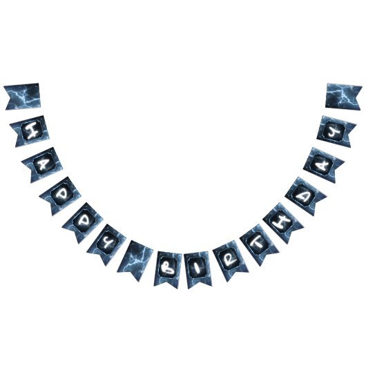 アフリカンアメリカンボーイスーパーヒーロー誕生日 バンティングフラッグ (全)