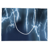 アフリカンアメリカンボーイスーパーヒーロー誕生日 ラージペーパーバッグ (裏面)