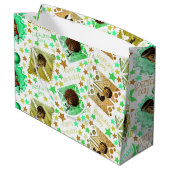 アフリカンアメリカンボーイズアンドスターズ誕生日 ラージペーパーバッグ (裏面アングル)