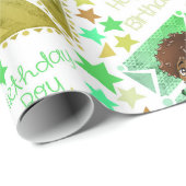 アフリカンアメリカンボーイズ誕生日 ラッピングペーパー (ロールコーナー)