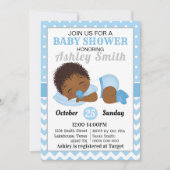 アフリカンアメリカンボーイベビーシャワー招待状 招待状 (正面)