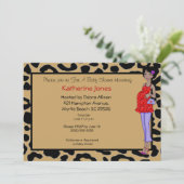 アフリカンアメリカンママベビーシャワー招待状 招待状 (スタンド正面)