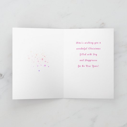 アフリカンアメリカンモダンホリデークリスマスカード 招待状 (内部)