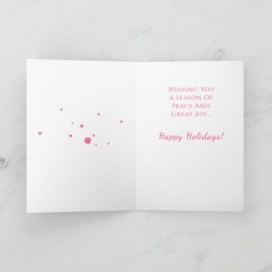 アフリカンアメリカンモダンホリデークリスマスカード 招待状 (内部)