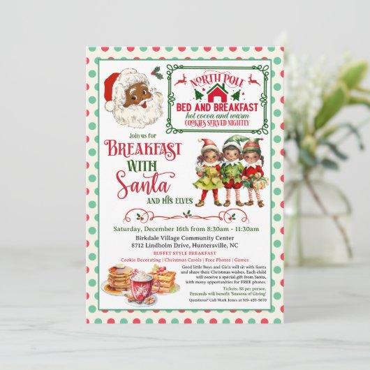 アフリカンアメリカンヴィンテージブレックファーストwith Santa 招待状 (スタンド正面)