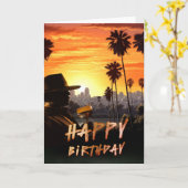 アフリカンアメリカン男性誕生日カード カード (黄色い花)