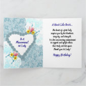 アフリカンアメリカン第1レディ誕生日 カード (内部)