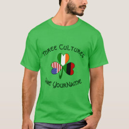 アフリカンアメリカン アイルランド アメリカ シャムロック メンズ パーソナライズ Tシャツ