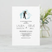 アフリカンアメリカン・ウォーター・カラー・スプラッシュ招待状 招待状 (スタンド正面)