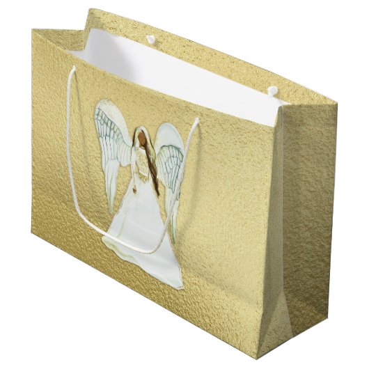 アフリカンアメリカン・エンジェル抱き枕 ラージペーパーバッグ (正面アングル)