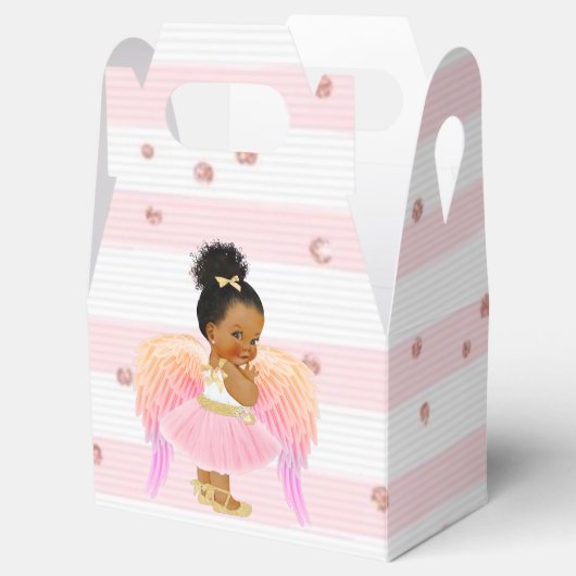 アフリカンアメリカン・ガール・バレリーナ・シャワー/誕生日 フェイバーボックス (オープン)