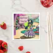 アフリカンアメリカン・フェアリー&アネモネス誕生日 スタンダードカクテルナプキン (インサイチュ)