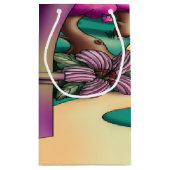 アフリカンアメリカン・フェアリー&アネモネス誕生日 スモールペーパーバッグ (裏面)