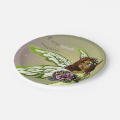 アフリカンアメリカン・フェアリー&フラワーズ誕生日 ペーパープレート (アングル)