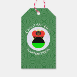 アフリカンアメリカン フラッグ ハヌカ  天使 パーソナライズ ギフトタグ