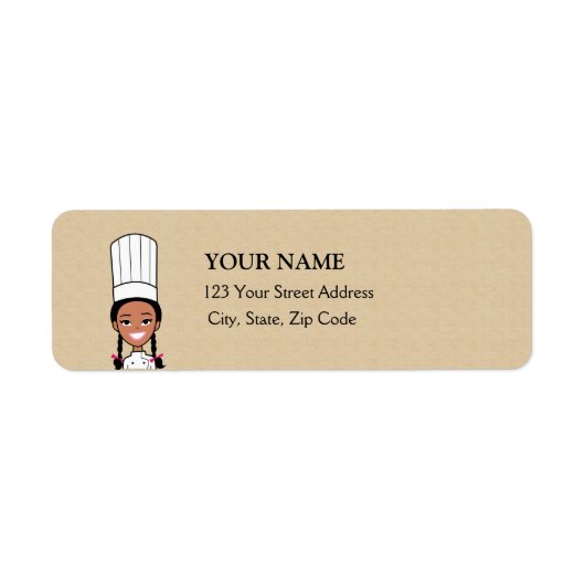 アフリカンアメリカン・ベイカー差出人住所ラベル ラベル (正面)
