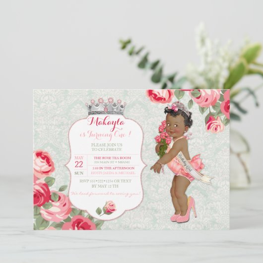 アフリカンアメリカン・ページェントプリンセスベビー 招待状 (スタンド正面)