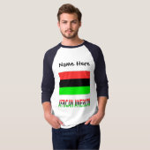 アフリカンアメリカンDiaspora旗 カスタマイズ Tシャツ (正面フル)
