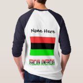 アフリカンアメリカンDiaspora旗 カスタマイズ Tシャツ (裏面)