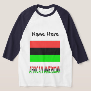 アフリカンアメリカンDiaspora旗 カスタマイズ Tシャツ