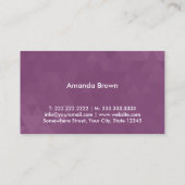アフリカンアメリモダンカパープルヘアサロン 名刺 (裏面)