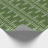 アフリカンアローマッドクロスデザイングリーン ラッピングペーパー (角)